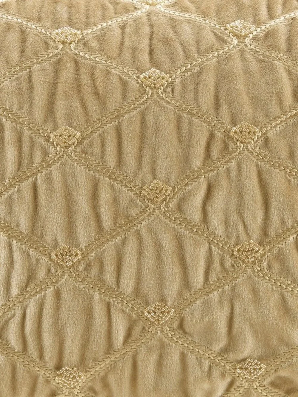 Croscill Aumont Luxury Decor Pillow • 22x15 Oblong Velvet Hand Beaded Accent